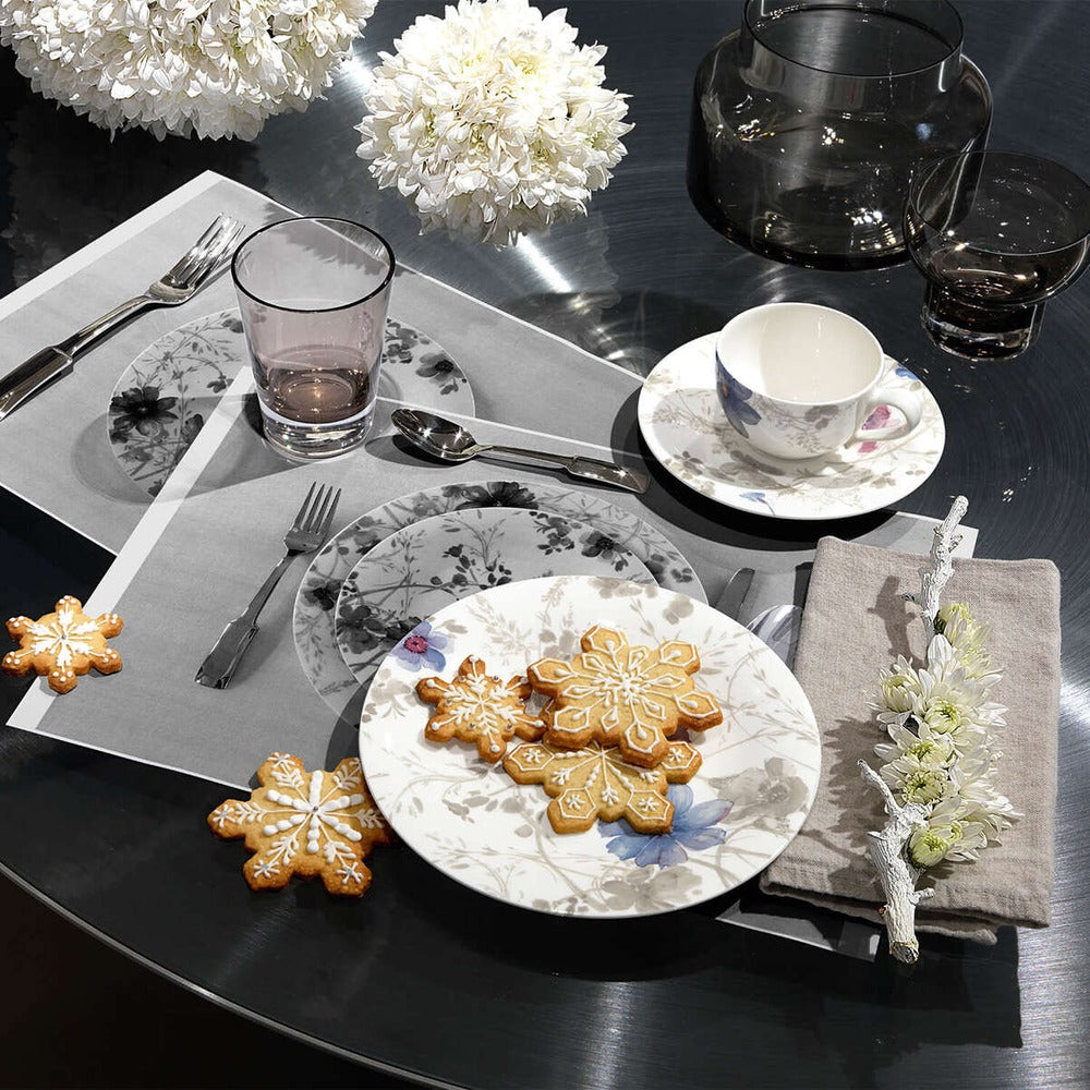 21.5 cm - Villeroy & Boch Mariefleur Gris Basic Piatto Dessert In Porcellana Premium - Set 6 Pz