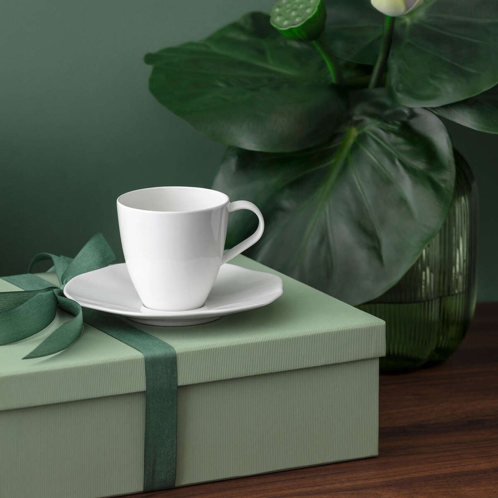 15.5 cm - Villeroy & Boch Pura Piattino Tazza Tè In Porcellana Premium - Set 6 Pz