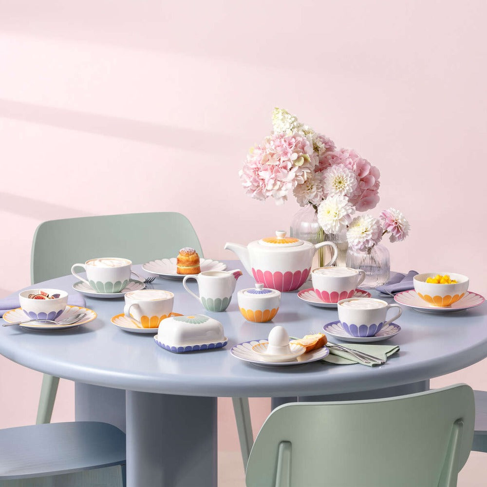 11.6 cm - Villeroy & Boch Fleur Portauovo In Porcellana Premium - Set 4 Pz