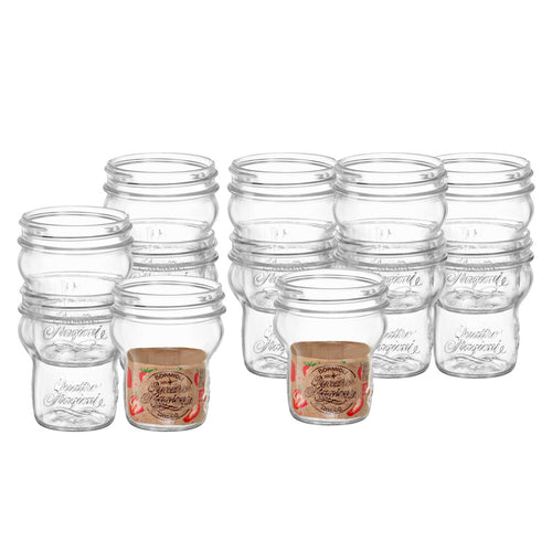 27.5 cl - Quattro Stagioni Bocal Empilable En Verre Sans capsule - Lot de 6
