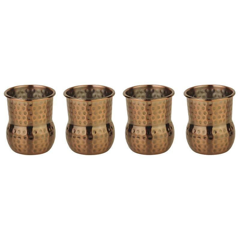 6 Cl Paderno Julep Mok Cocktailglas In Roestvrij Staal Set van 4 Stuks