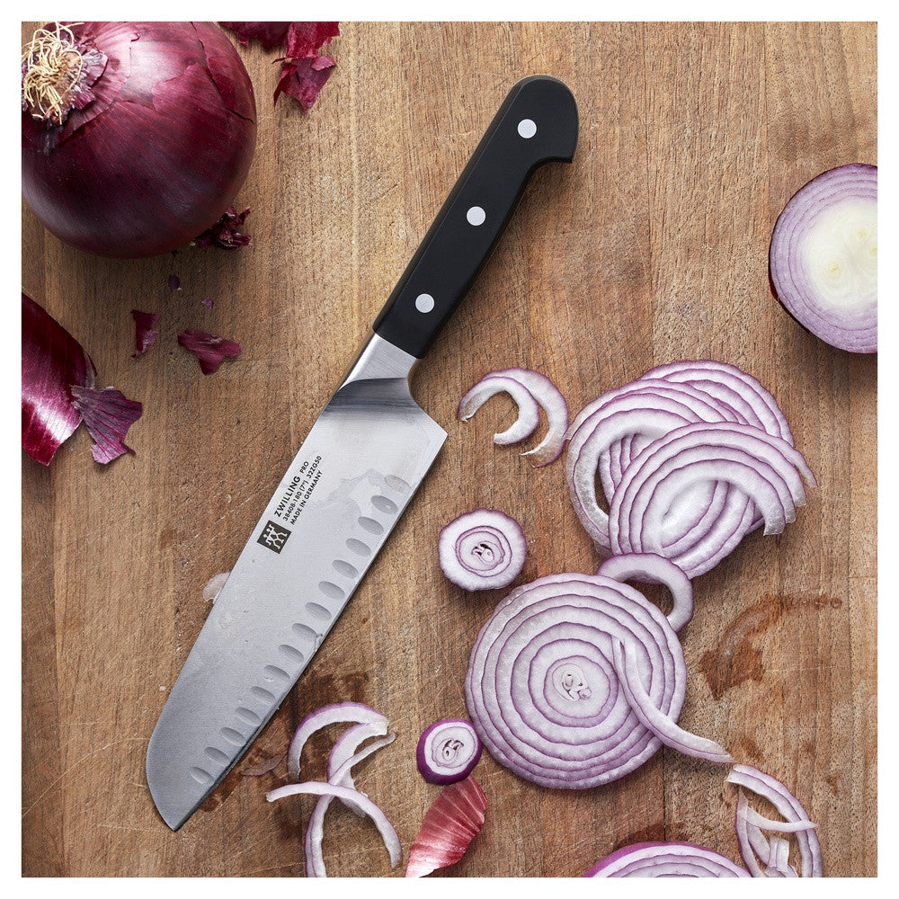 18 cm - Zwilling Pro Coltello Cucina Santoku Alveolato In Acciaio Inox