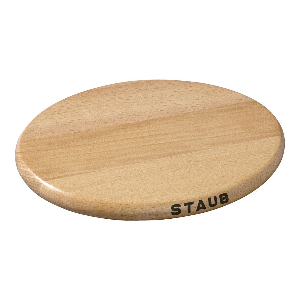 21 cm - Staub Specialities Sottopentola Ovale In Legno Di Faggio