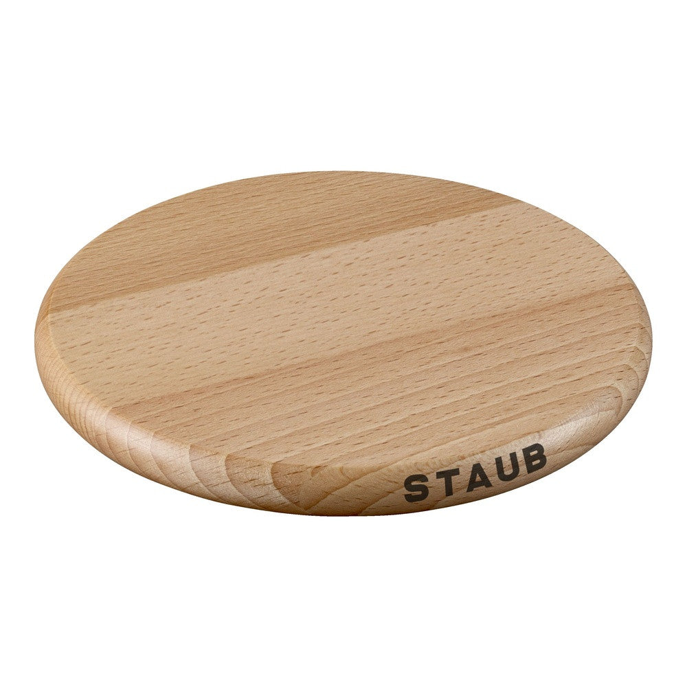 16.5 cm - Staub Specialities Sottopentola Magnetico Rotondo In Legno Di Faggio