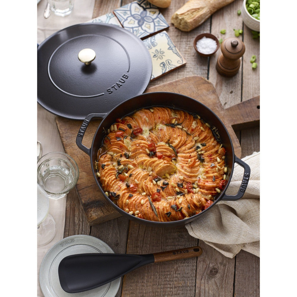 24 cm - Staub Braisers Tegame Basso Chistera Rotondo In Ghisa