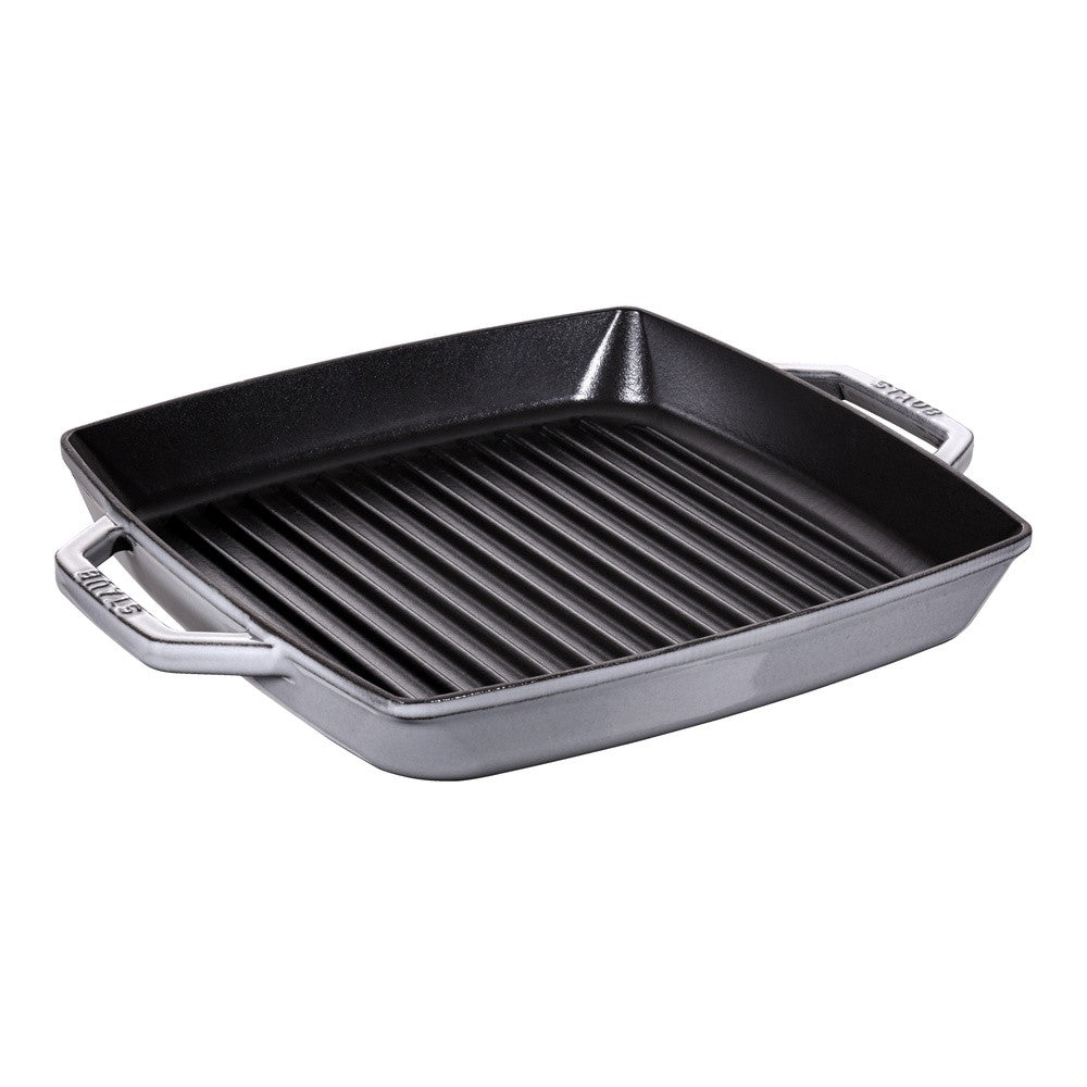 28 cm - Staub Grill Pans Bistecchiera Quadrata In Ghisa