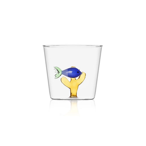 35 Cl Ichendorf Marine Garden Bicchiere Acqua Pesci Con Alghe In Vetro Borosilicato Set 6 Pezzi