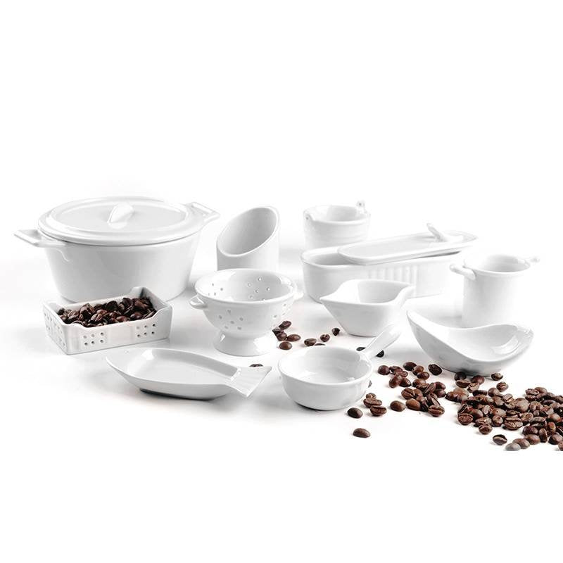 10X5 5 Cm Paderno Finger Food Mini Casseruola In Porcellana