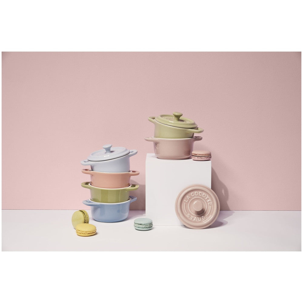 10 cm - Staub Ceramique Mini Cocotte Rotonda In Ceramica - Set 6 Pz