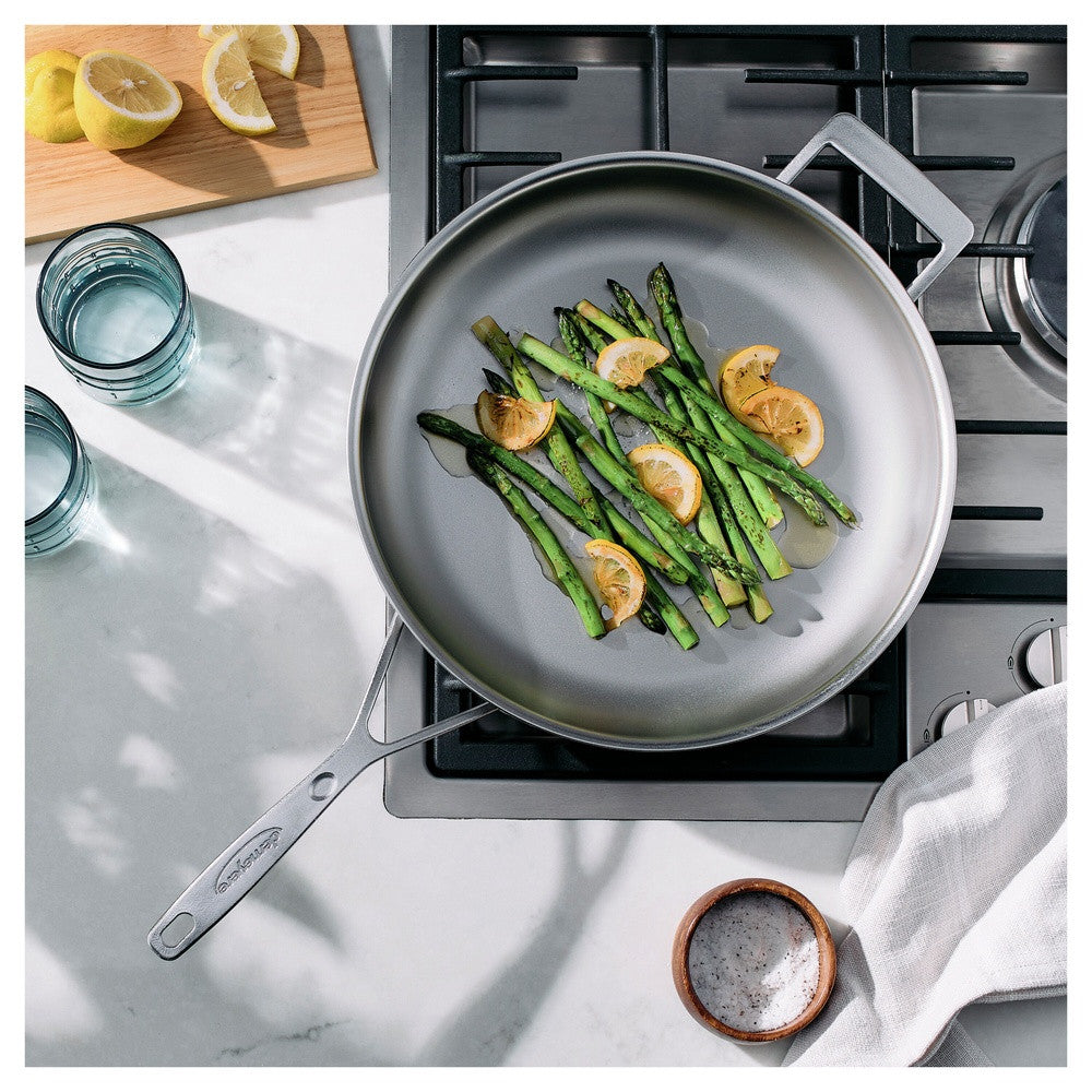 Demeyere Industry NanoTouch Padella Bassa Antiaderente In Acciaio Inox 18/10