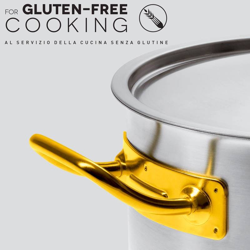 20 cm - Paderno Serie 2000 Colapasta Con Manico Gluten Free In Acciaio Inox