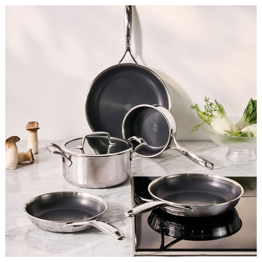Zwilling Peak Batteria Pentole Antiaderenti In Acciaio Inox Con Rivestimento Ceraforce Hycoat - Set 5 Pz