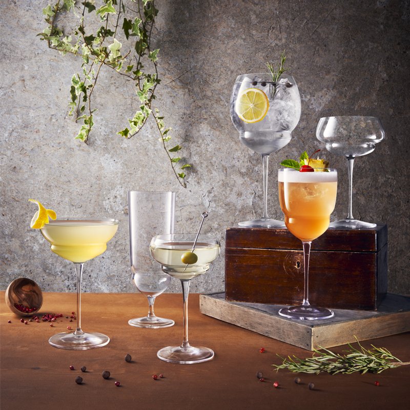 25 Cl Bormioli Luigi Backdoor 20S Calice Cocktail In Vetro Set 6 Pezzi