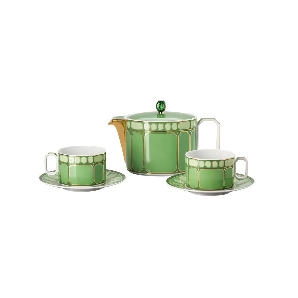 Swarovski x Rosenthal Signum Servizio Tè In Porcellana - Set 5 Pz