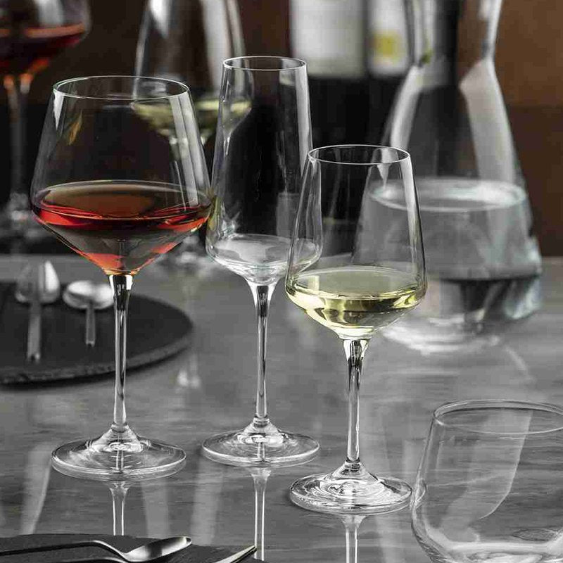72 Cl Rcr Aria Calice Vino Rosso Burgundy In Vetro Set 6 Pezzi