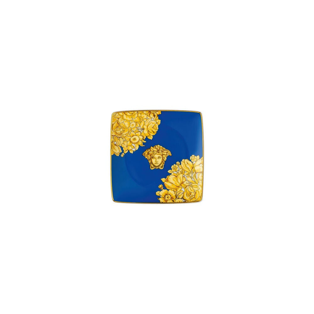 11.3x11.3 cm - Versace Medusa Rhapsody Coppetta Svuotatasche Quadrata In Porcellana