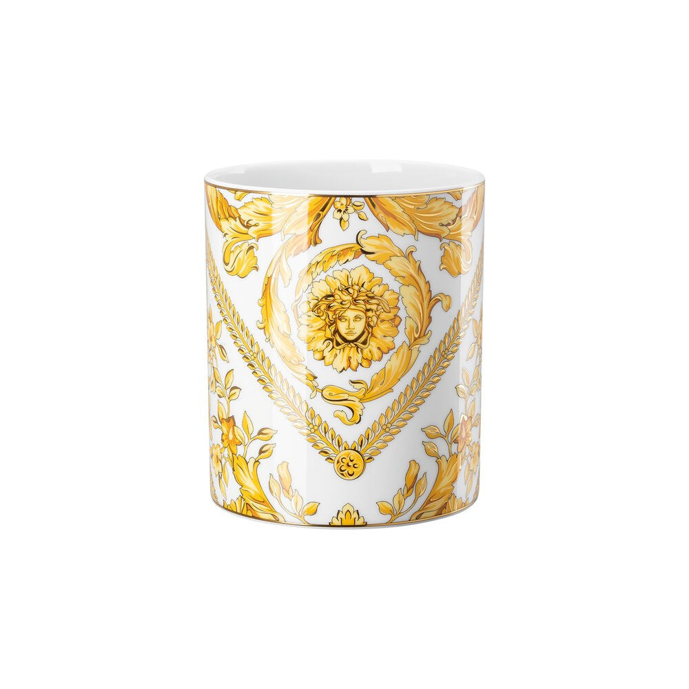 18 cm - Versace Medusa Rhapsody Vaso Tavola Cilindrico In Porcellana