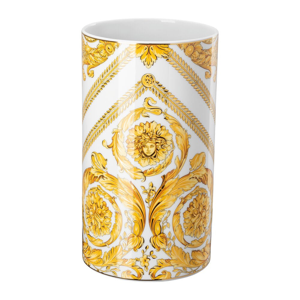 29.9 cm - Versace Medusa Rhapsody Vaso Tavola Cilindrico In Porcellana