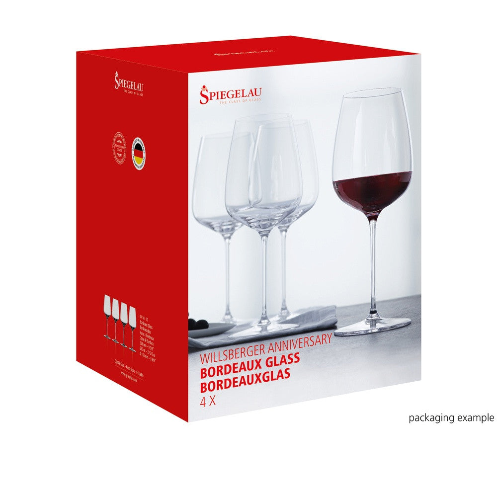 67.5 cl - Spiegelau Willsberger Anniversary Calice Vino Rosso Bordeaux In Vetro Cristallino - Set 4 Pz