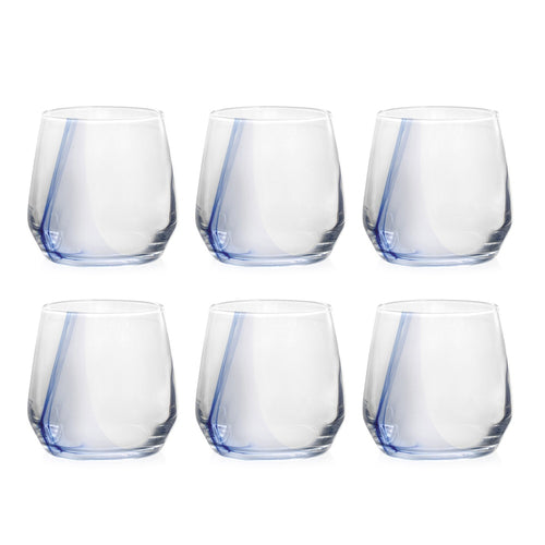 37 cl - H&H Breeze Bicchiere Acqua In Vetro - Set 6 Pz