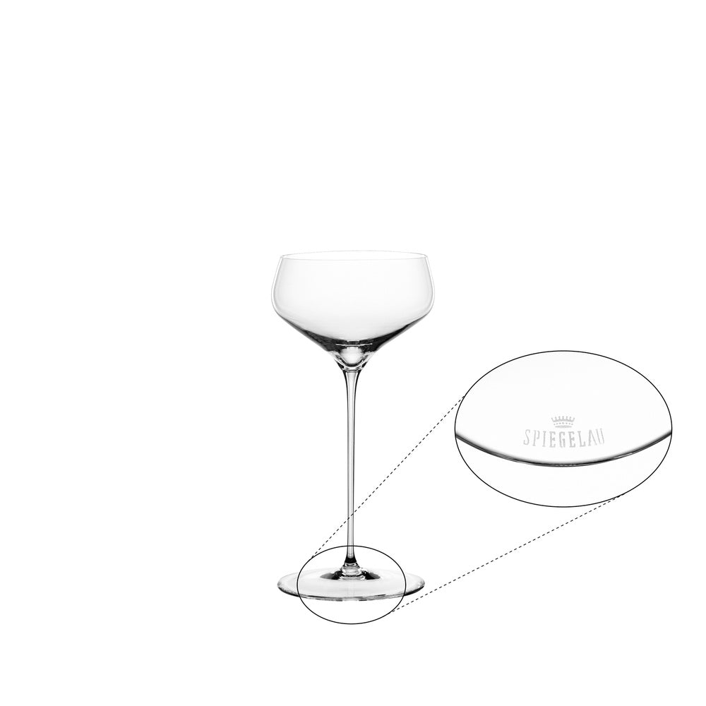 23.8 cl - Spiegelau Hi-Lite Calice Cocktail Coupette In Vetro - Set 2 Pz