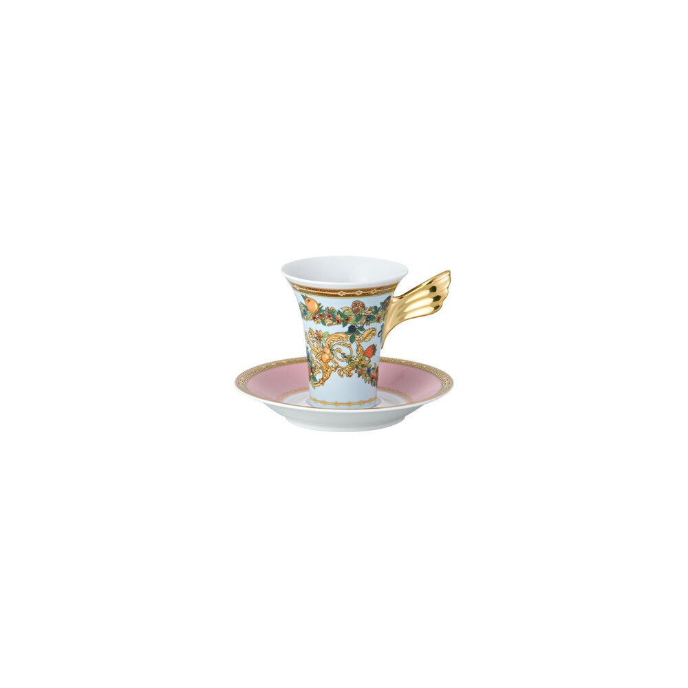 9 cl - Versace Le Jardin de Versace Tazzina Espresso con Piattino In Porcellana