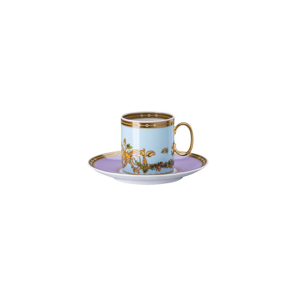 23 cl - Versace Le Jardin de Versace Tazzina Caffè con Piattino In Porcellana