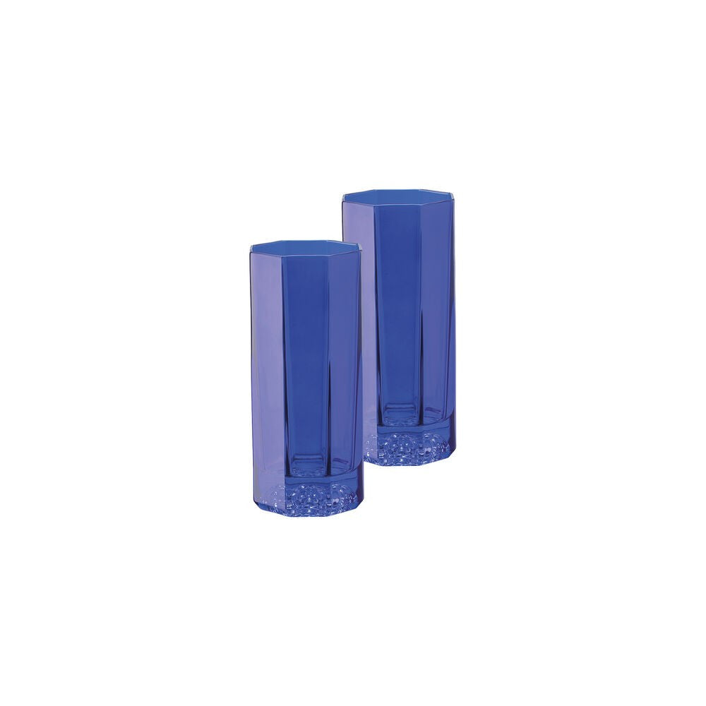 27.5 cl - Versace Medusa Lumiere Rhapsody Bicchiere Cocktail Long Drink In Cristallo - Set 2 Pz