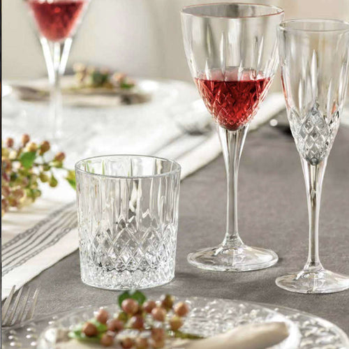 25.3 cl - RCR Cristalleria Italiana London 2 Calice Vino In Vetro Cristallino Luxion Set 6 Pz