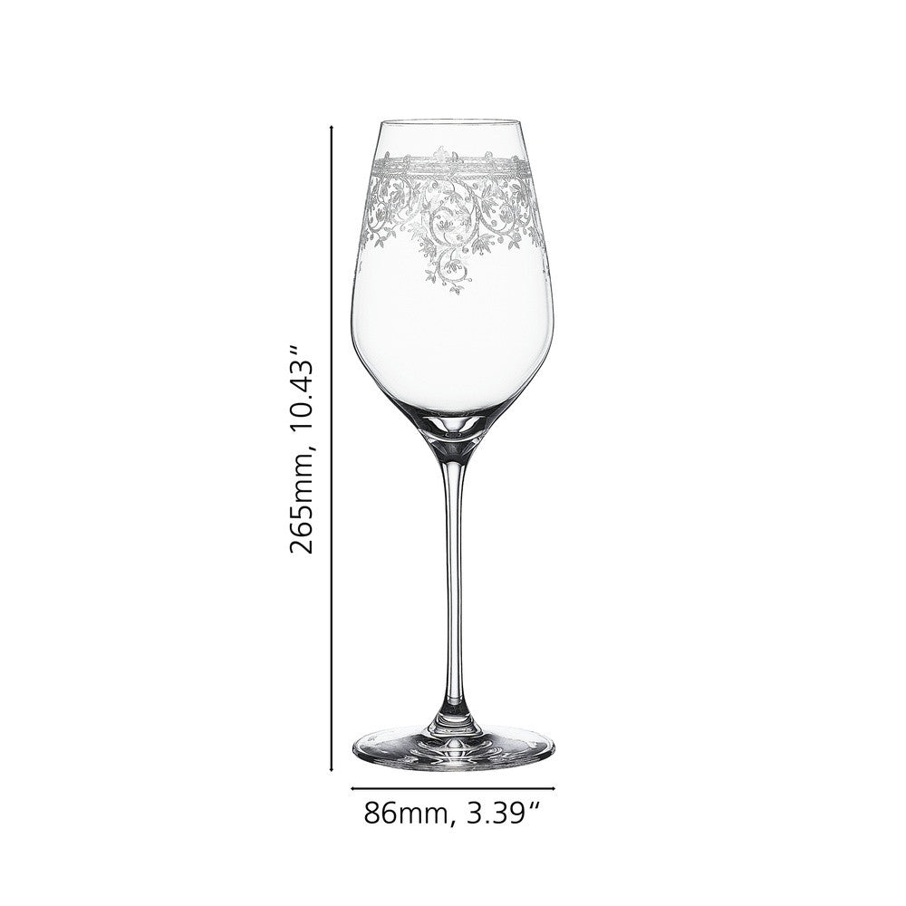 50 cl - Spiegelau Arabesque Calice Vino Bianco In Vetro Cristallino - Set 2 Pz