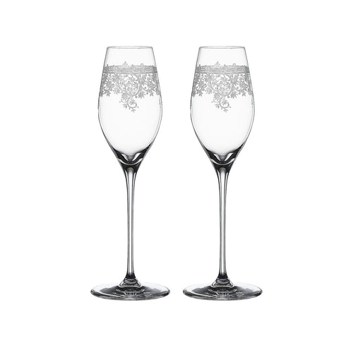 30 cl - Spiegelau Arabesque Calice Flute Champagne In Vetro Cristallino - Set 2 Pz