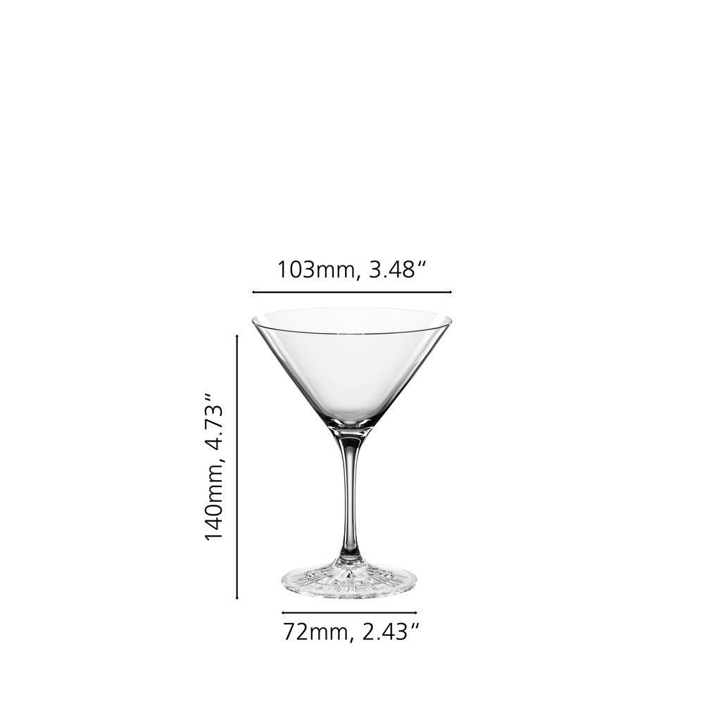 16.5 cl - Spiegelau Perfect Serve Collection Calice Cocktail Martini In Vetro Cristallino - Set 4 Pz