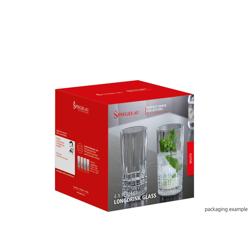35 cl - Spiegelau Perfect Serve Collection Bicchiere Cocktail Long Drink In Vetro Cristallino - Set 4 Pz
