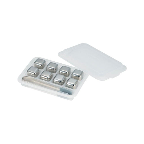 Ilsa Cubetti Ghiaccio Riutilizzabili In Acciaio Inox Con Molla Set 8 Pz