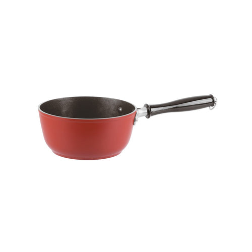 18 cm - Sambonet 1965 Vintage Quarzo Nero Casseruola Alta Antiaderente In Alluminio Con Manico Lungo In Acciaio Inox