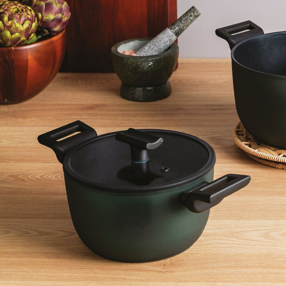 Sambonet Titan Pro Green Casseruola Alta Antiaderente In Alluminio