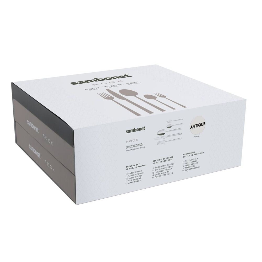 Sambonet Rock Servizio Posate In Acciaio Inox - Set 60 Pz