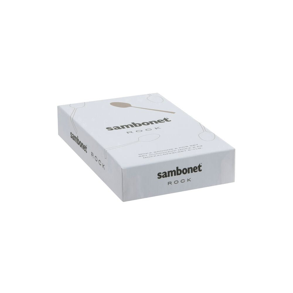 Sambonet Rock Cucchiaini Caffè In Acciaio Inox - Set 6 Pz