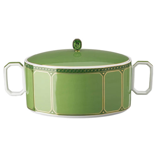 1.7 Lt - Swarovski x Rosenthal Signum Coppa Insalatiera In Porcellana