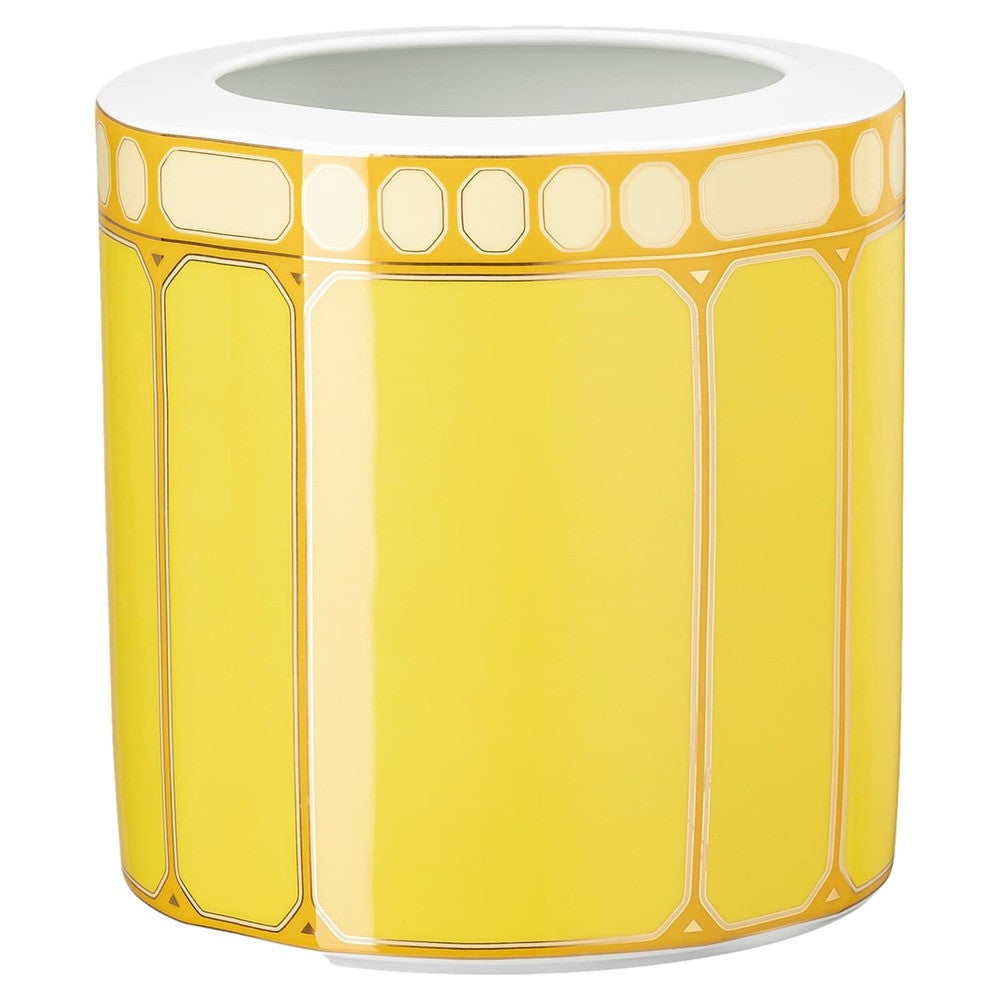 16.9 cm - Swarovski x Rosenthal Signum Vaso Rotondo In Porcellana