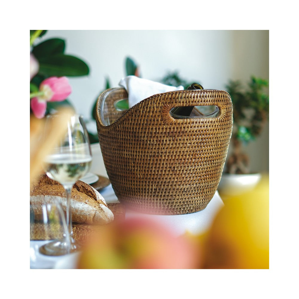36.5x27.0 cm - Sambonet Radici Secchio VIno In Rattan