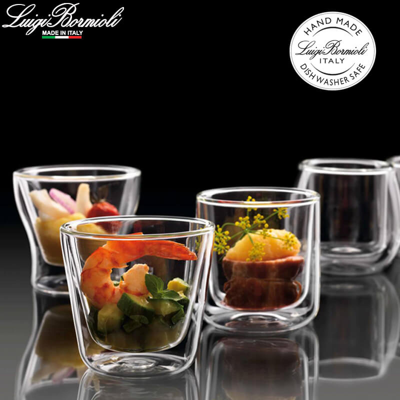 24 Cl Bormioli Luigi Thermic Glass Cylindrical Bicchiere Cappuccino In Vetro Borosilicato Set 2 Pezzi
