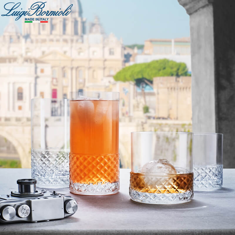 38 Cl Bormioli Luigi Roma 1960 Bicchiere Whisky In Vetro Set 6 Pezzi