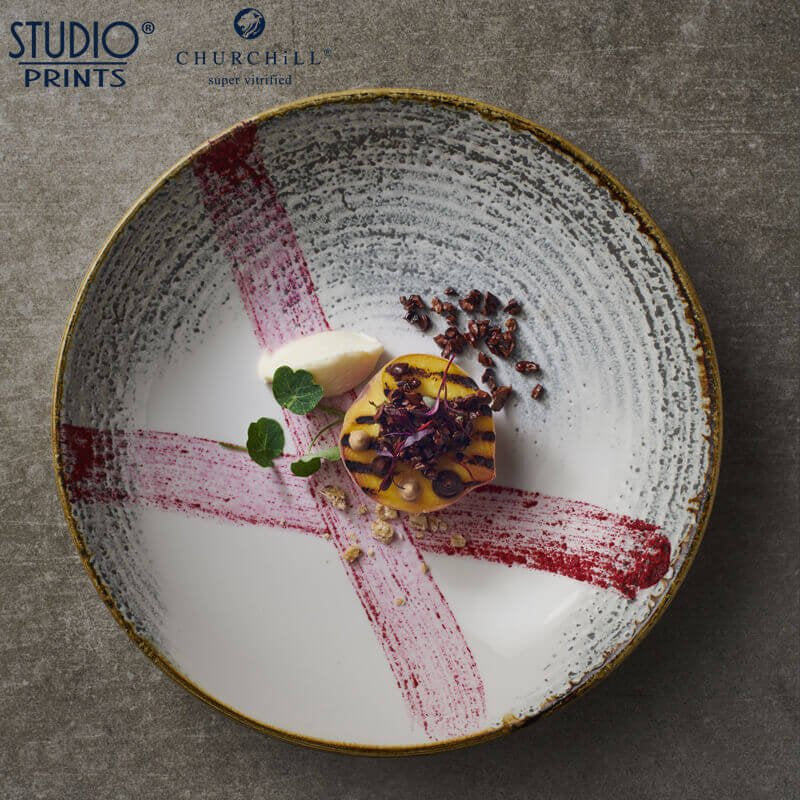 24 8 Cm Churchill Studio Prints Homespun Piatto Fondo In Porcellana Vetrificata