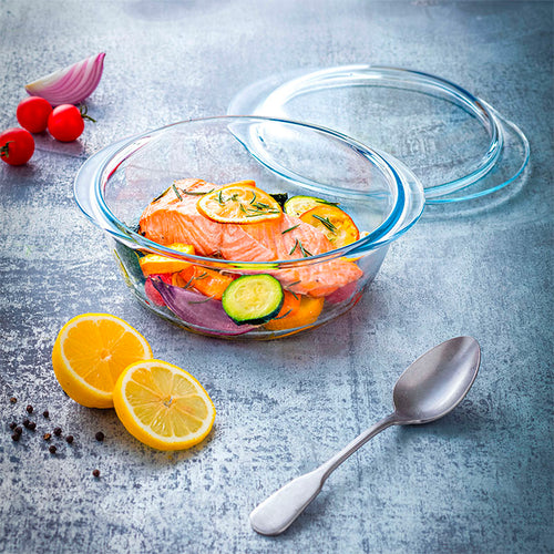 Pyrex Essentials Set Casseruole Rotonde In Vetro Borosilicato Con Coperchio Set 3 Pz