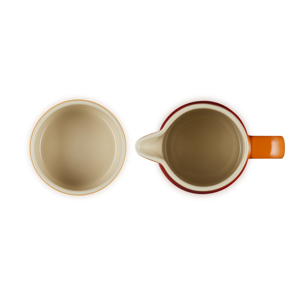 Le Creuset Evolution Set Latte & Zucchero Lattiera 30 cl con Barattolo Zucchero In Gres Vetrificato Set 2 Pz