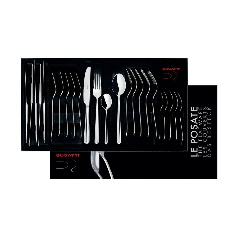 Bugatti Metropolis Servizio Posate In Acciaio Inox 18/10 - Set 24 Pz