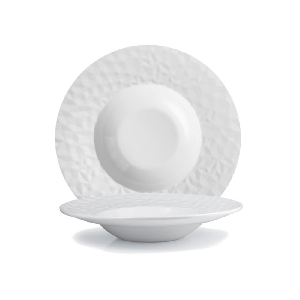 30.5 cm - Le Coq Hesperis Piatto Fondo Pasta Bowl In Porcellana Set 2 Pz