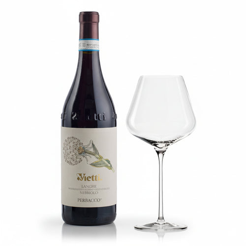 Vietti Perbacco Nebbiolo DOC 2021 + Set 6 Copas de Vino Tinto Burgundy Quatrophil 70.8 cl