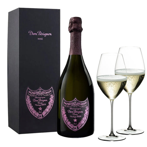 Dom Pèrignon Rosè 2009 Estuchado + 2 Riedel Veritas Copa Flute